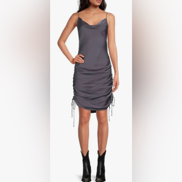 Free People Day to Night Slip Dress, Anthracite, sz M - Picture 2 of 14